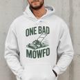 Dad Lawn Mowing One Bad Mowfo Mower Dad Gardening Men Hoodie