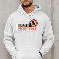Disc Golf I'd Hit That Frisbee Golfer Retro Men Dad Men Hoodie