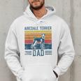 Dog Airedale Terrier Dad Vintage Airedale Terrier Dad Men Hoodie