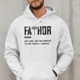 Fathor Like Dad Just Way Mightier Father's Day FA-Thor Men Hoodie