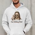 I'm Telling Dad Jesus Wearing Sunglasses Christian Fathers Men Hoodie