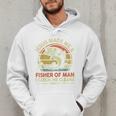 Jesus Made Fisher Man Christian Fishing Bass Fish Dad Men Hoodie