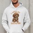 I Love My Cavapoo For Mom Dad Kids Men Hoodie