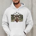 Retro Camo Dad Hunting Camouflage Deer Matching Men Hoodie