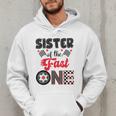 Sister Of The Fast One Car Racing Dad 1St Birthday Boy Men Hoodie Sister Of The Fast One Car Racing Dad 1St Birthday Boy Men Hoodie