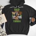 3rd Birthday Zoo Safari Jungle Dad Of The Wild And Three Men Hoodie