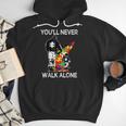 Autism Dad Support Alone Puzzle You'Ll Never Walk Men Hoodie