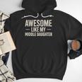 Awesome Like My Middle Daughter Dad Joke Father's Day Men Hoodie
