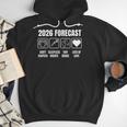 Baby Coming Soon 2026 Forecast Baby Shower New Dad Mom Men Hoodie