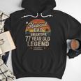 Back Legend Husband Dad Grandpa 77 Year Old 77th Birthday Men Hoodie
