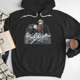 Bald Eagle Dad Mom Three Eaglet Chicks Babies In The Nest Men Hoodie