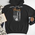 Baseball Coach Dad Like A Normal Dad Only Cooler USA Flag Men Hoodie