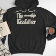 The Bassfather Distressed Bass Player Dad Fathers Day Men Hoodie