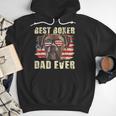 Best Boxer Dad Ever USA Flag American Dog Animal Lover Men Hoodie