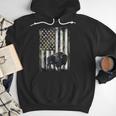 Camo USA Flag Bison Camouflage Hunting Wildlife Hunter Dad Men Hoodie