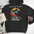 Cat Daddy Vintage 80s Style Cat Retro Sunglasses Distressed Men Hoodie