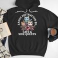 Cats Side Quest Distracted Tabletop Men Women Kids Dad Men Hoodie