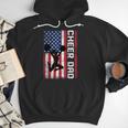 Cheer Dad American Flag Cheerleader Support Men Hoodie