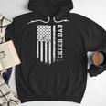 Cheer Dad Cheerleading American Flag Fathers Day Cheerleader Men Hoodie