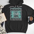 Cheer Dad Daddy Bow Sport Cheerleader Cheerleading Teal Blue Men Hoodie