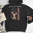 Cheer Grandpa US Flag Dad Patriotic Cheerleader Fathers Day Men Hoodie