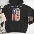 Cheerleader Dad Cheer Dad American US Flag Father Team Men Hoodie