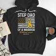 Childhood Cancer Survivor Support Step Dad Of A Warrior Men Hoodie
