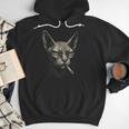 Cigarette Smoking Sphynx Cat Meme Stupid For Dad Men Hoodie
