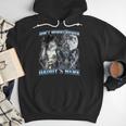 Cool Alpha Wolf Meme Don't Worry Kitten Daddy's Here Men Hoodie