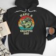 Have A Crappie Day Retro Fishing Sarcastic Dad Men Hoodie