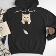Cute Cat Pocket Cat Mom Cat Dad Cat Lover Men Hoodie Cute Cat Pocket Cat Mom Cat Dad Cat Lover Men Hoodie