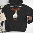 Cute Duck Dad Lover Illustration Duck Owner Men Hoodie