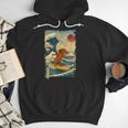 Dachshund Doxie Japanese Kanagawa Wave Surfing Japan Mom Dad Men Hoodie