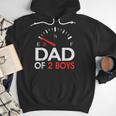 Dad Of 2 Boys Fuel Gas Gauge Father Of Two Sons Men Men Hoodie