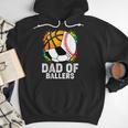 Dad Of Ballers Baseball Soccer Basketball Dad Men Hoodie