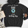Dad Of The Birthday Boy Donut Theme Party Blue Father Men Hoodie