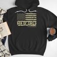 Dad Of Girls Outnumbered US Flag Father's Day Daughter Dad Men Hoodie