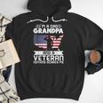 Dad Grandpa Veteran Nothing Scares Patriotic Veterans Day Men Hoodie