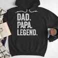 Dad Papa Legend Vintage Distressed Bold Papa Graphic Men Hoodie