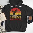 Dad Pays Mom Prays Dirt Bike Retro Motocross Boys Kids Men Hoodie
