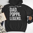 Dad Poppa Legend Vintage Distressed Bold Poppa Graphic Men Hoodie