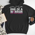 Dad Of A Warrior Breast Cancer Awareness Support Daughter Men Hoodie