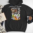 Dad Of The Wild Two Zoo 2nd Birthday Safari Jungle Animal Men Hoodie