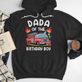 Dada Of The Birthday Boy Fire Truck Firefighter 1St Party Men Hoodie