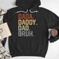 Dada Daddy Dad Bruh Retro Vintage Fathers Day Vintage Men Hoodie
