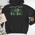 Dada Saurus Dad Dinosaur Three Rex Birthday Boy Girl Family Men Hoodie