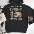 Daddy Of The 1 Year Old Football Lover 1st Birthday Boy Men Hoodie
