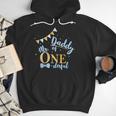 Daddy Of Mr One-Derful Party Blue-Gold Dad Boy 1st Birthday Men Hoodie