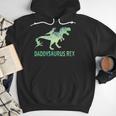 DaddysaurusRex Dinosaur Daddy Saurus Dad 2 Two Kids Dino Men Hoodie