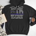 Deputy Sheriff Dad Much Cooler Fathers Day Thin Blue Line Men Hoodie